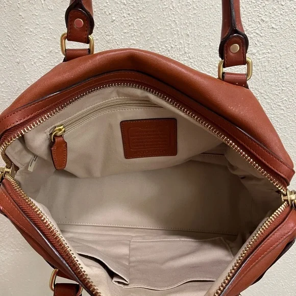 Coach Brown Legacy Haley Leather Handbag - Picture 8 of 12